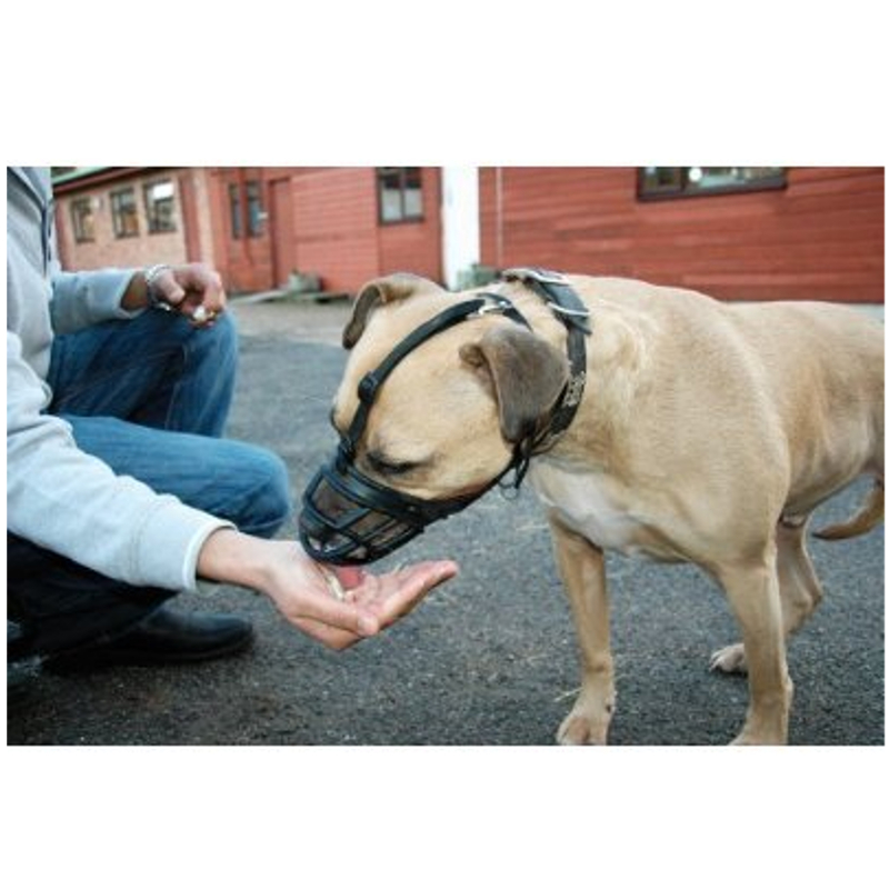 Baskerville Ultra Dog No Bite Muzzle Comfortable Soft Plastic Mesh Basket Black