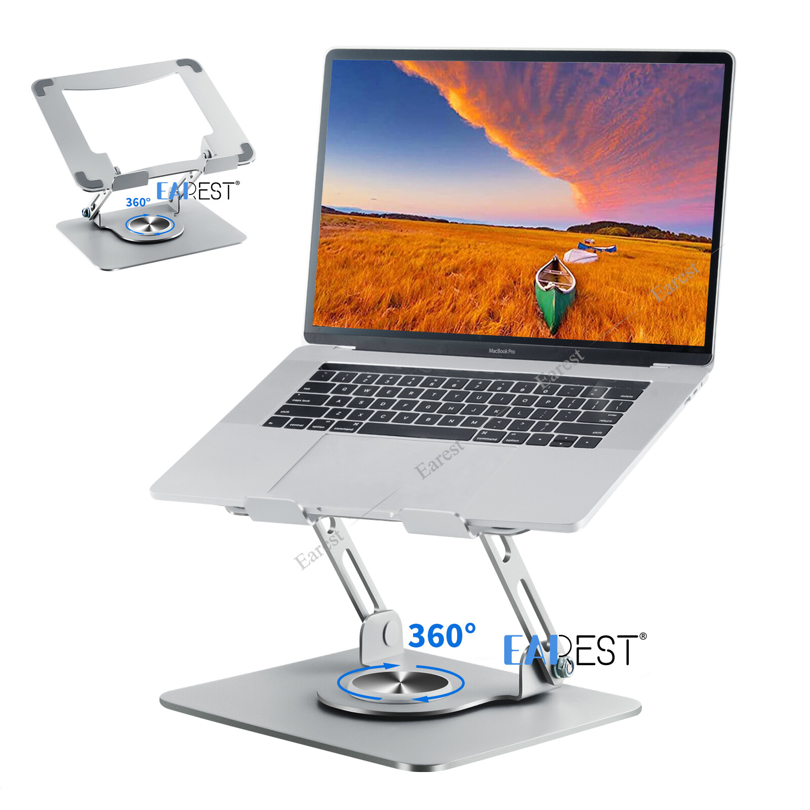 360° Adjustable Laptop Stand Desk Holder Portable Computer Riser up to 17.3”