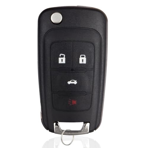 Car Key Fob Keyless Entry Remote Flip Replacement for 2010-2019 Chevy 1 Pack