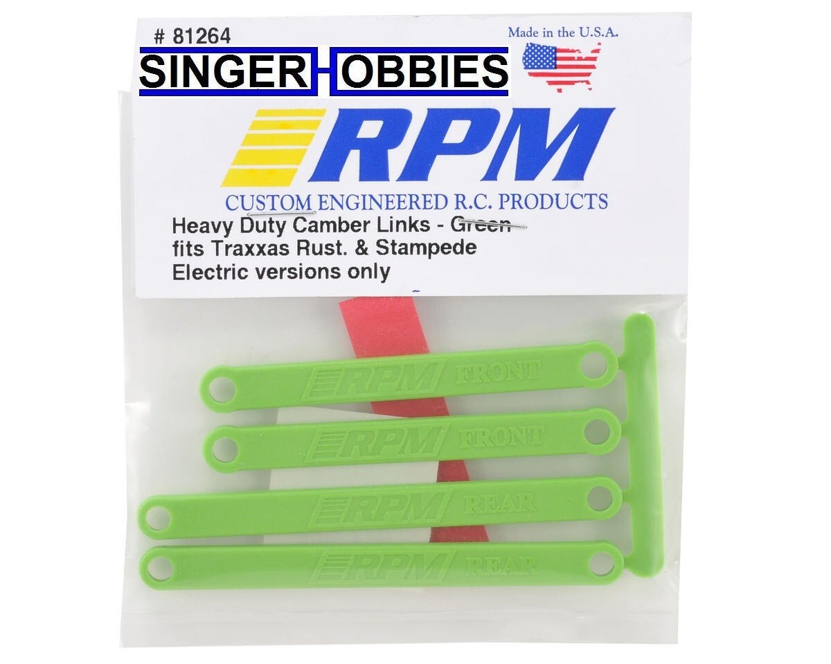RPM 81264 Heavy Duty Camber Links, Green: Traxxas Rustler & Stampede 2WD HH