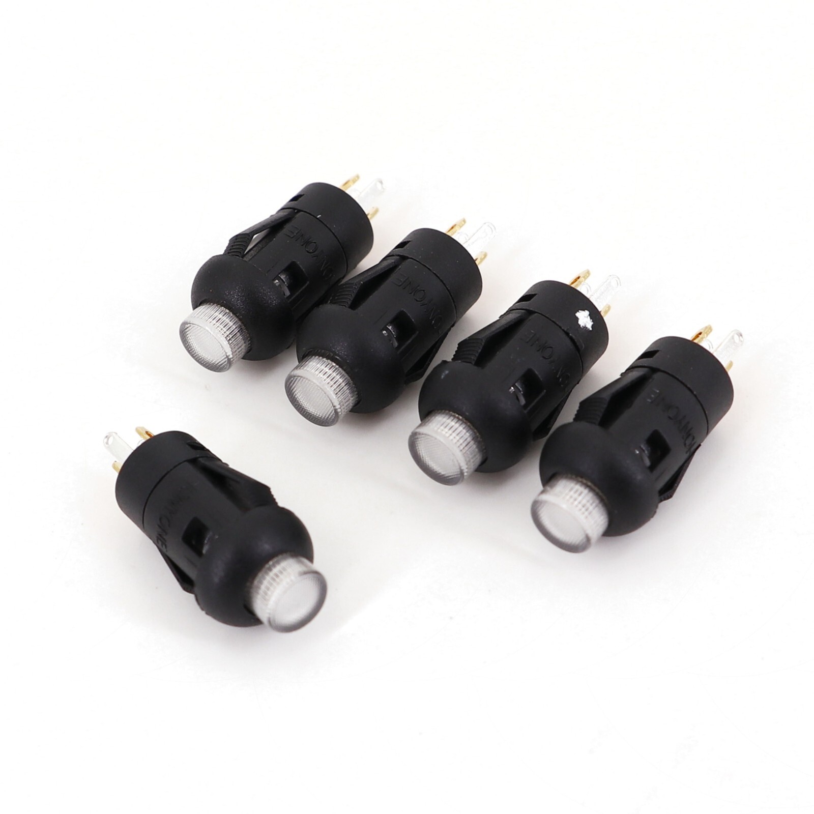 5Pcs 8mm 4Pin With LED Momentary SPST Instrumentation Mini Push Button Switch