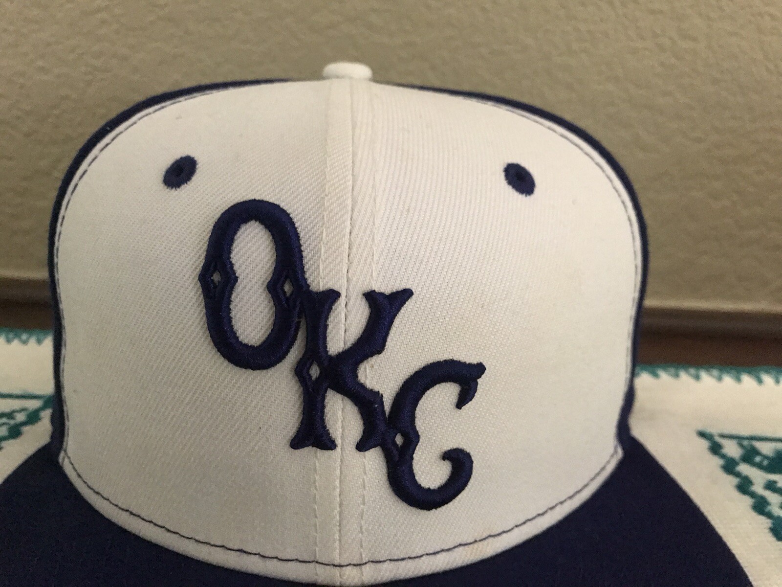 Gavin Lux Dodgers Gamed Used Hat Signed 2019 OKC Authenticated