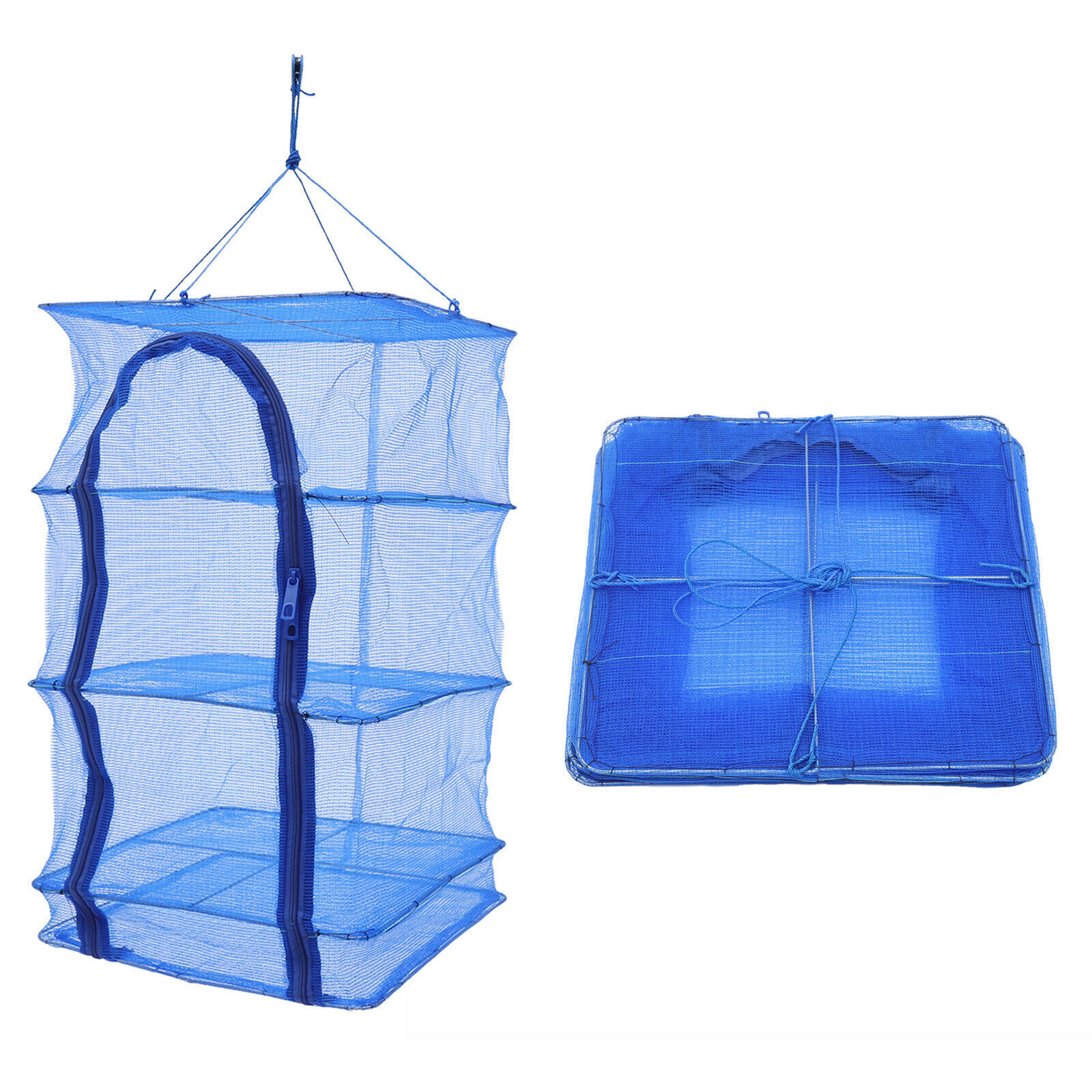 Foldable 4 Layers Drying Net Hanging Vegetable Fish Dishes Mesh Dryer Rack Good