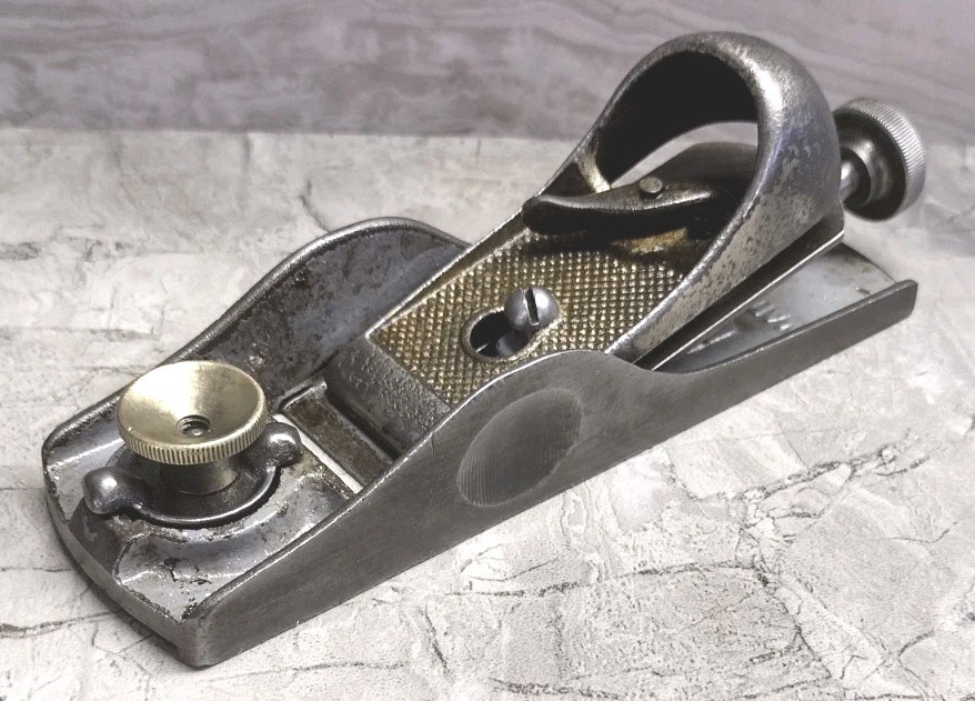 Vtg. Craftsman No. 3732 adjustable throat block plane USA Woodworking Hand Tool