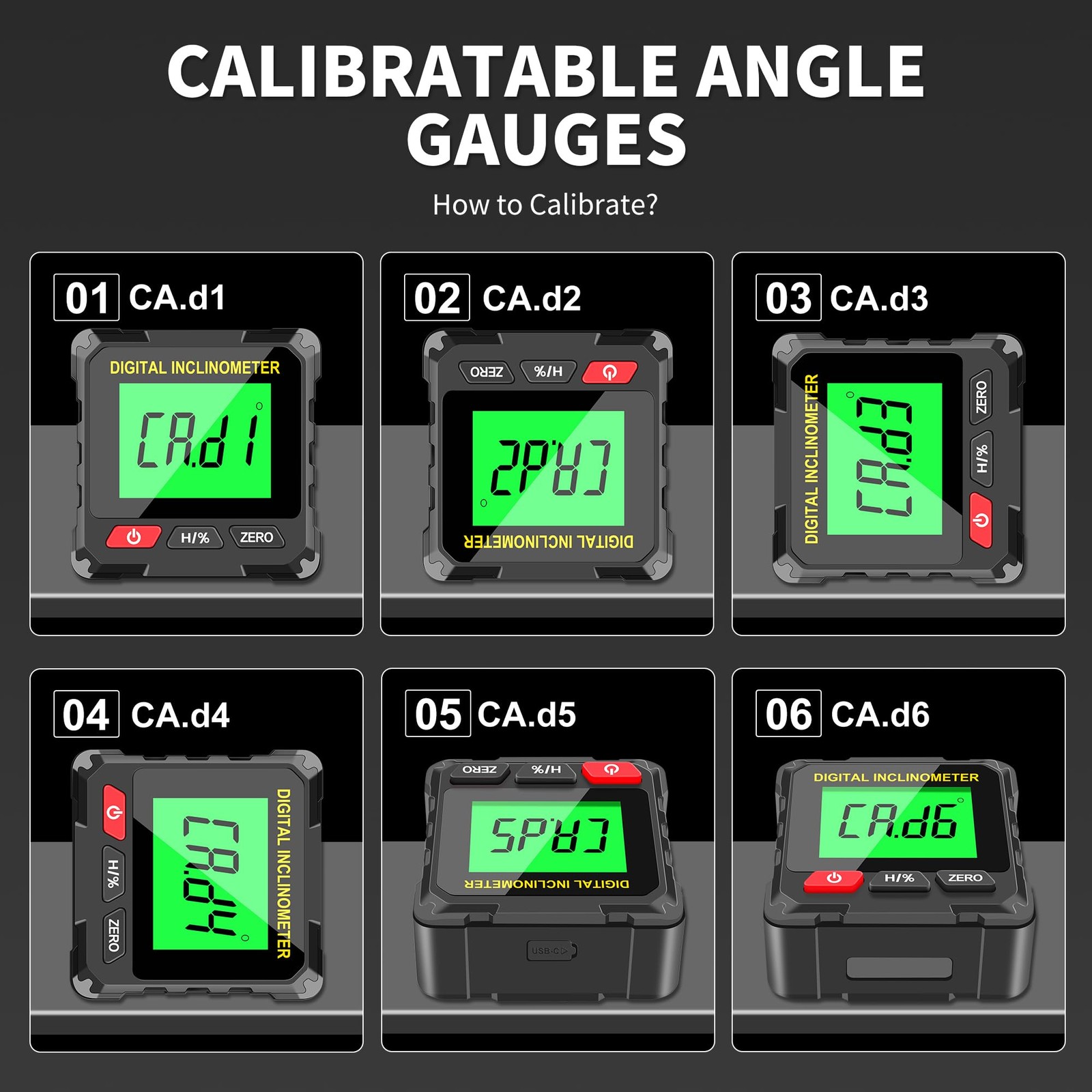 KELOTECH Digital Level Box Construction Protractor Range 4 × 90° Resolution 0...