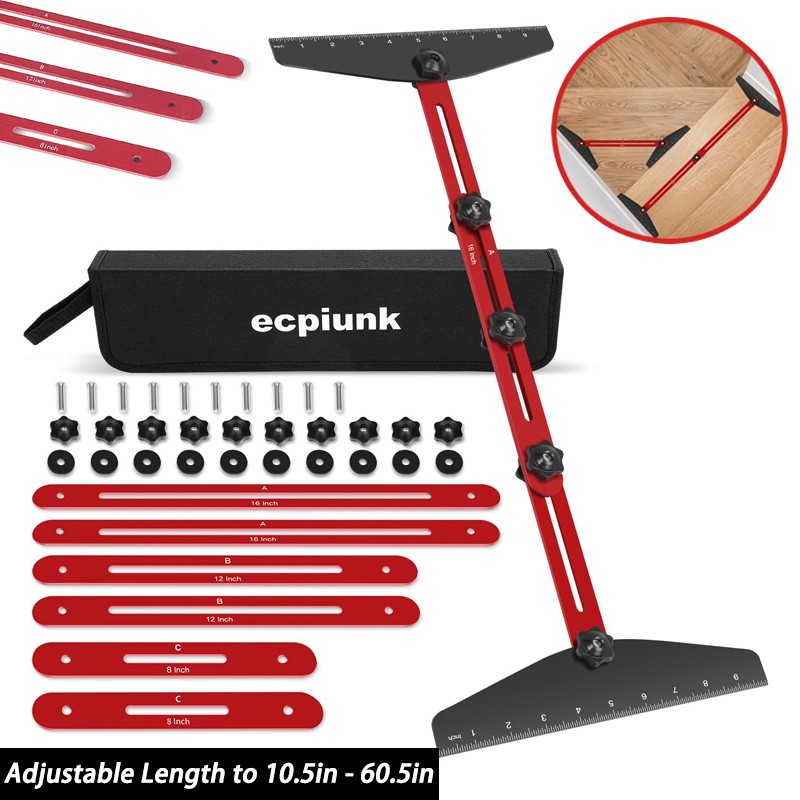 Stair Tread Template Tool Stair Tread Measuring Adjustable Stair Tread Gauge Red