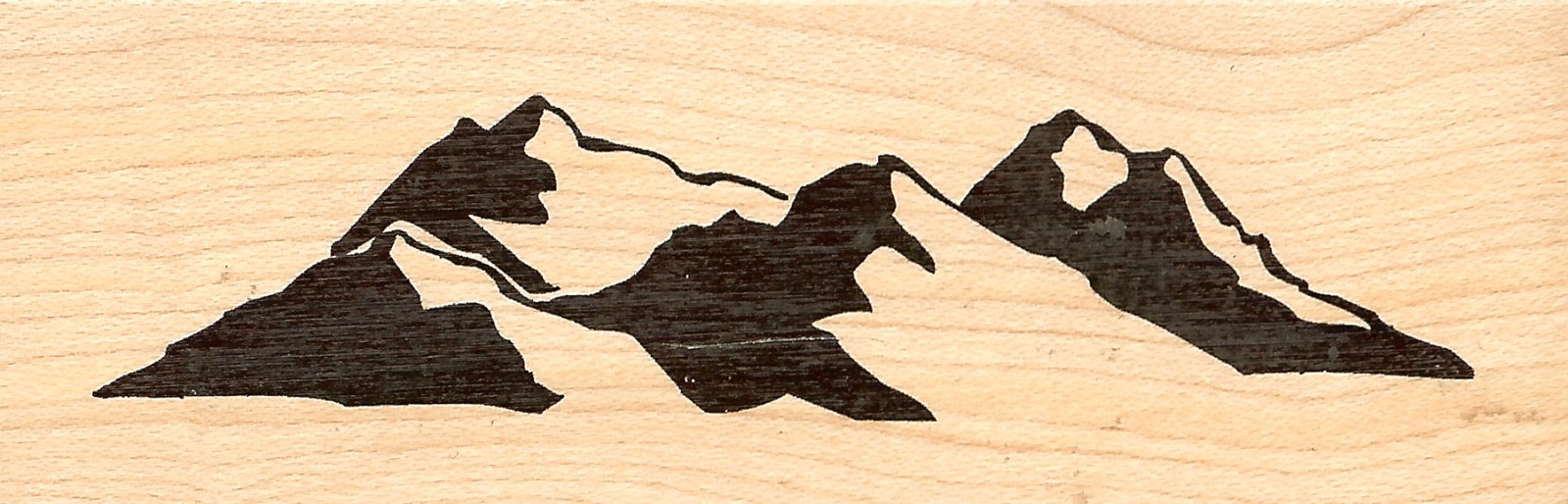 MOUNTAINS Posh Mountain Border Wood Mounted Rubber Stamp JUDIKINS 9Z0976E New