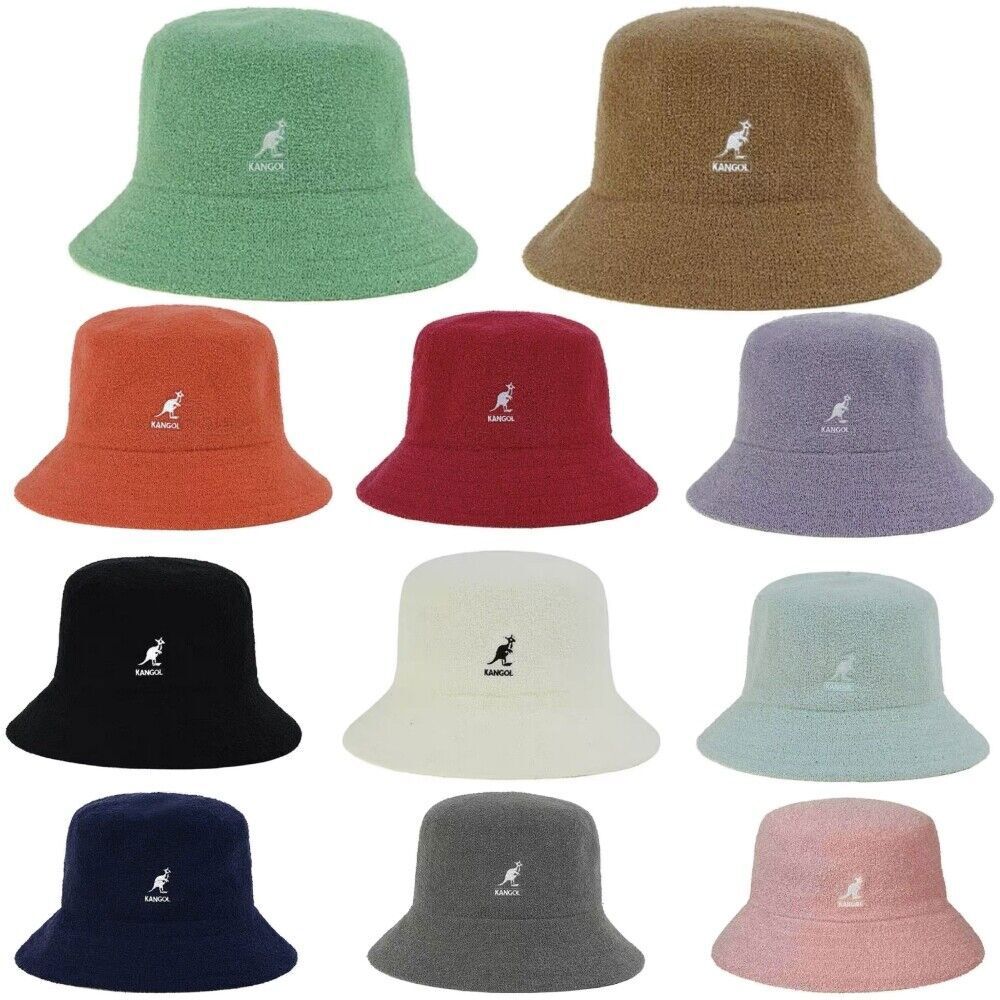 New Kangol Bermuda Casual Bucket Hat Flat Top Knit Hats CapSports Women Men Hat