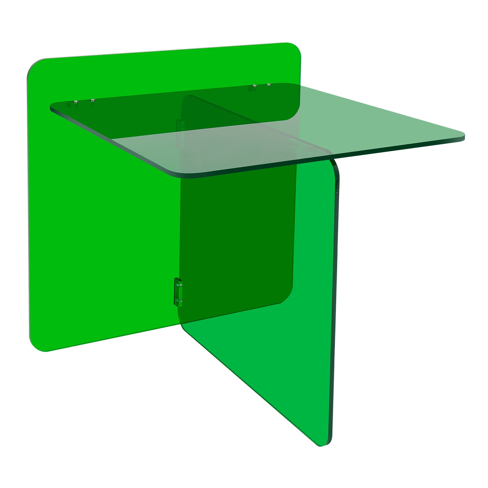 Free Standing End Table, Acrylic Side Table, Bedside Table Max Load 44.09lbs USA