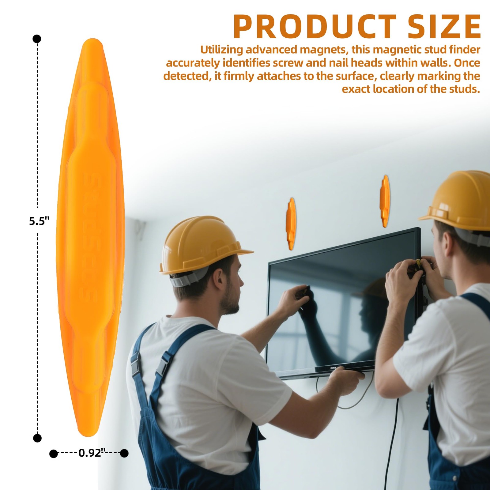 (2-Pack) Magnetic Stud Finder Wall Scanner, Stud Finder Magnet, Wall Detector...