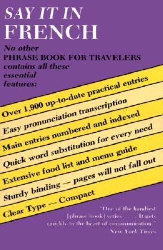 Say It In French: Phrase Book for Travelers - Paperback By Leon J Cohen - GOOD