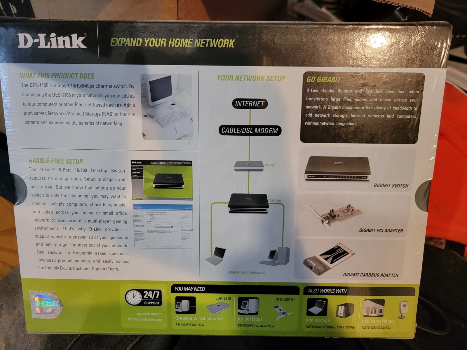 D-Link DES (DES1105) 5-Ports External Switch