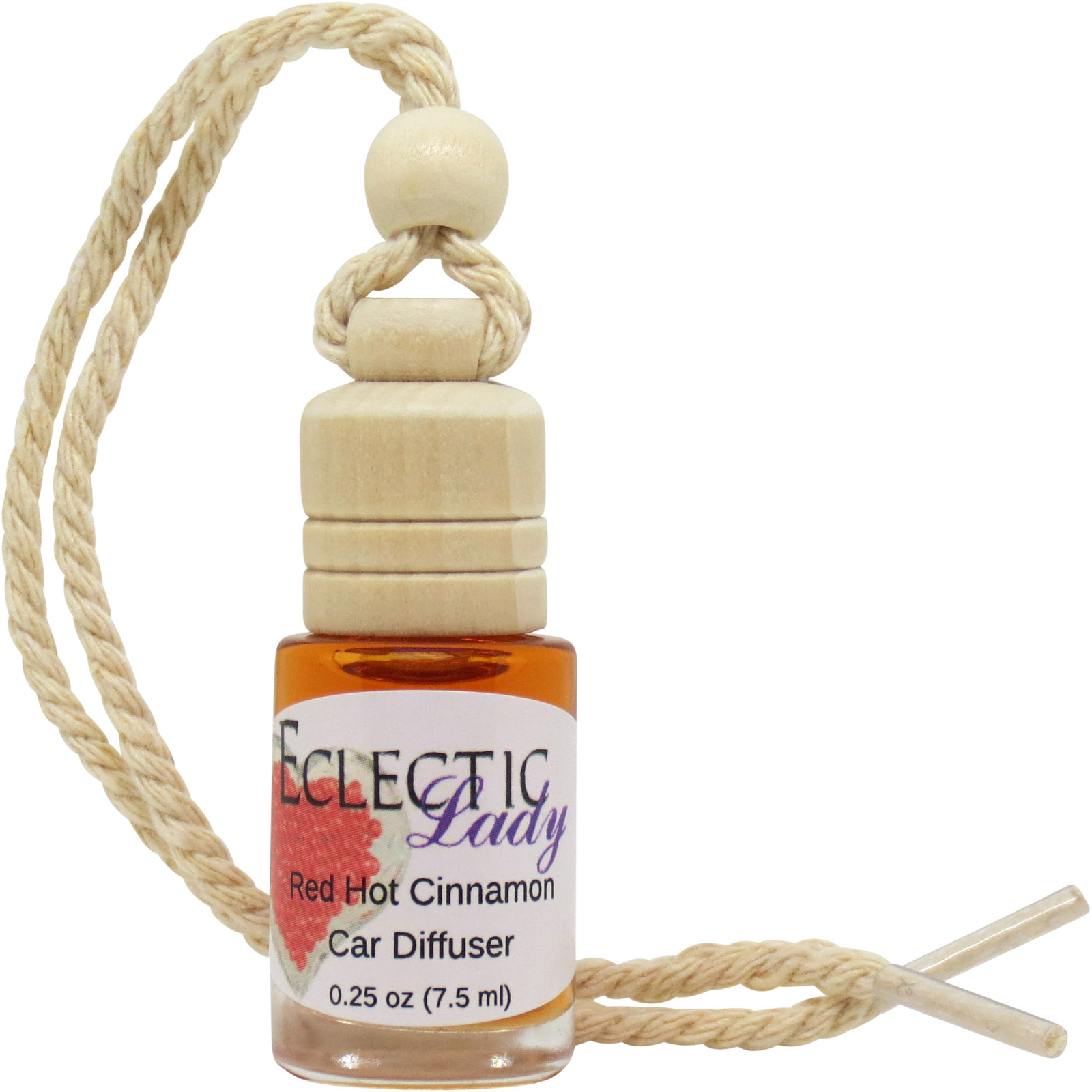 Red Hot Cinnamon Scented Car Diffuser By Eclectic Lady, 7.5 ml, Air Freshener