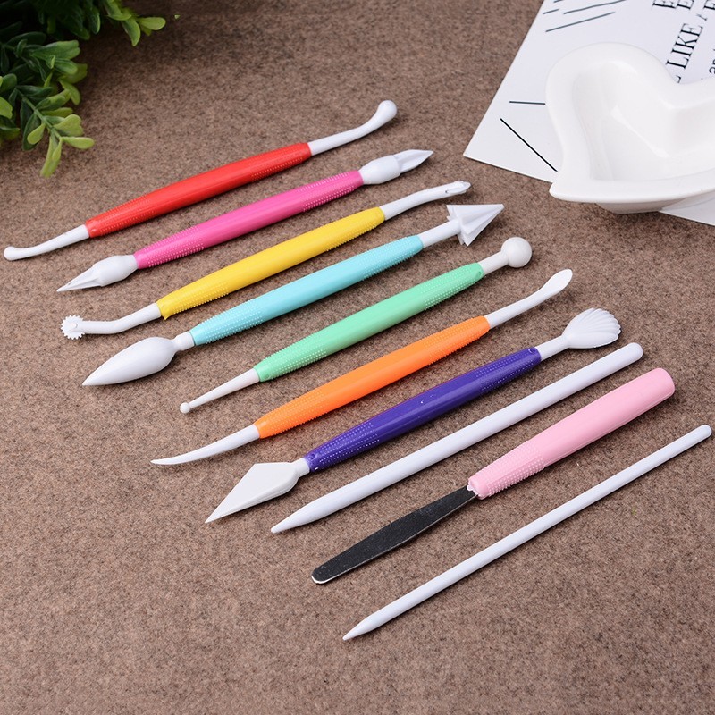 10 pieces of colorful plastic modeling tools, handmade clay sculpting