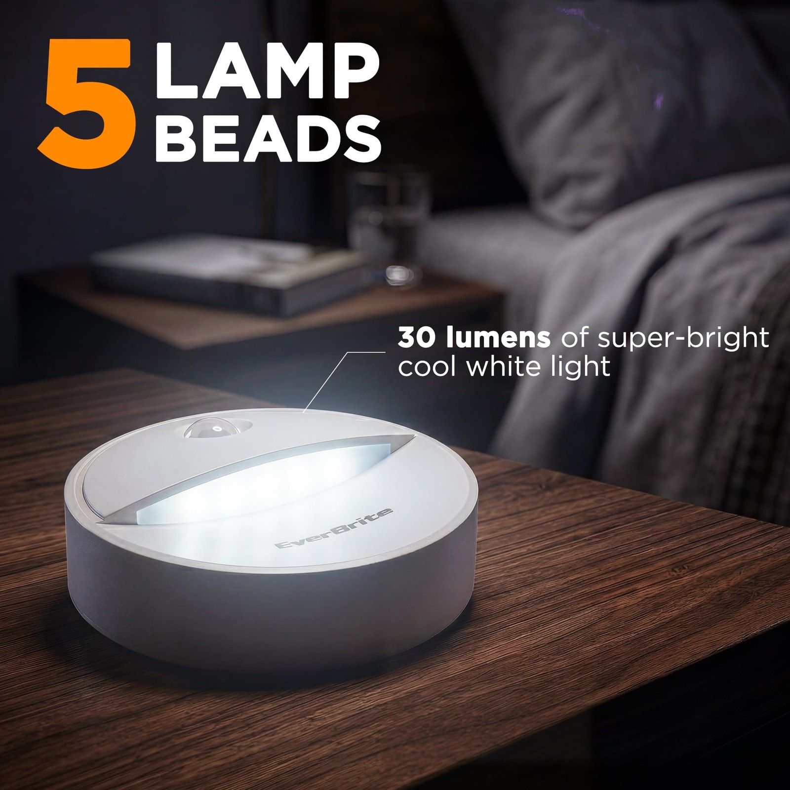 EverBrite LED Motion Sensor Night Light, Automated On & Off, Cool White Motion A