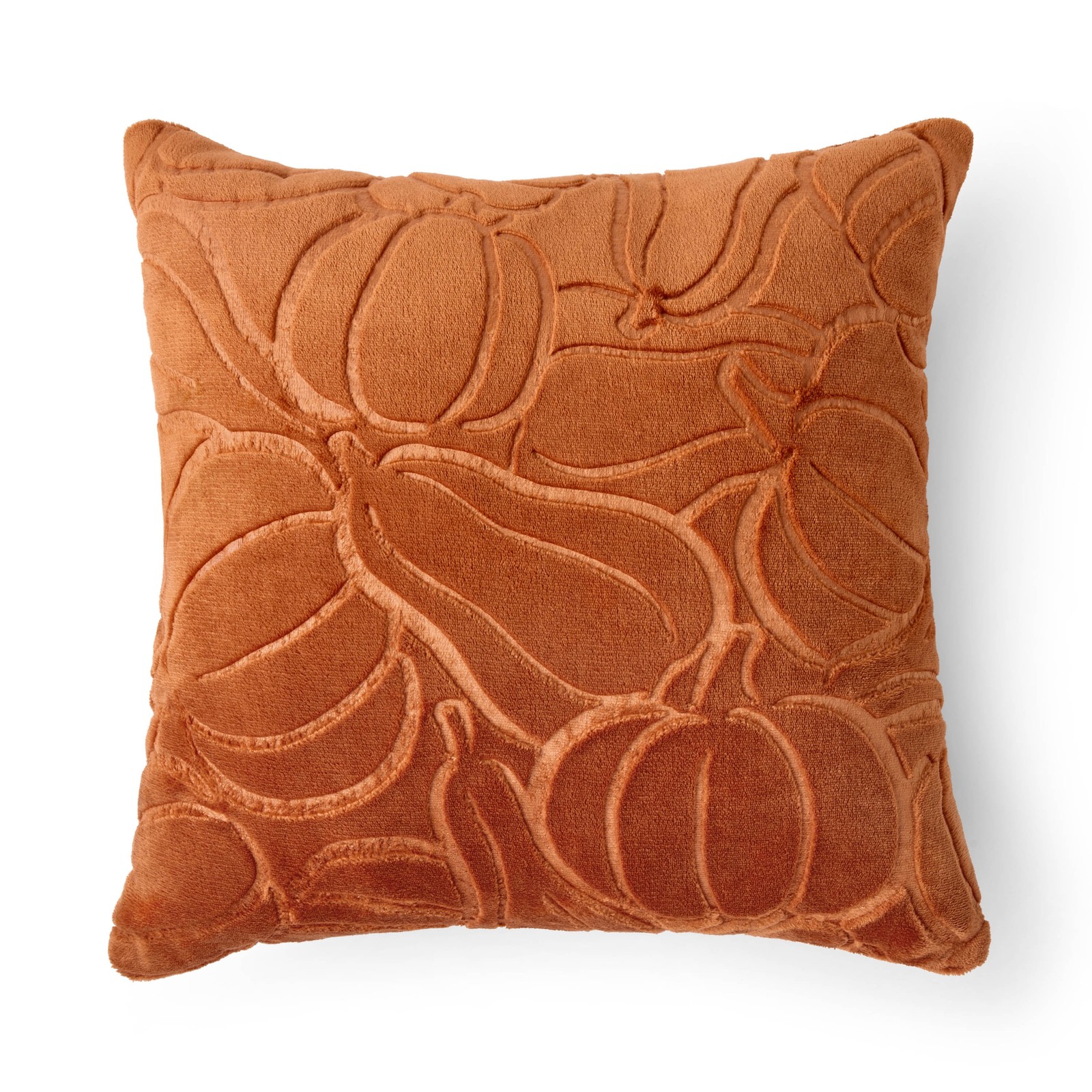 Way To Celebrate 18"x18" Harvest Pumpkins Polyester Decorative Pillow