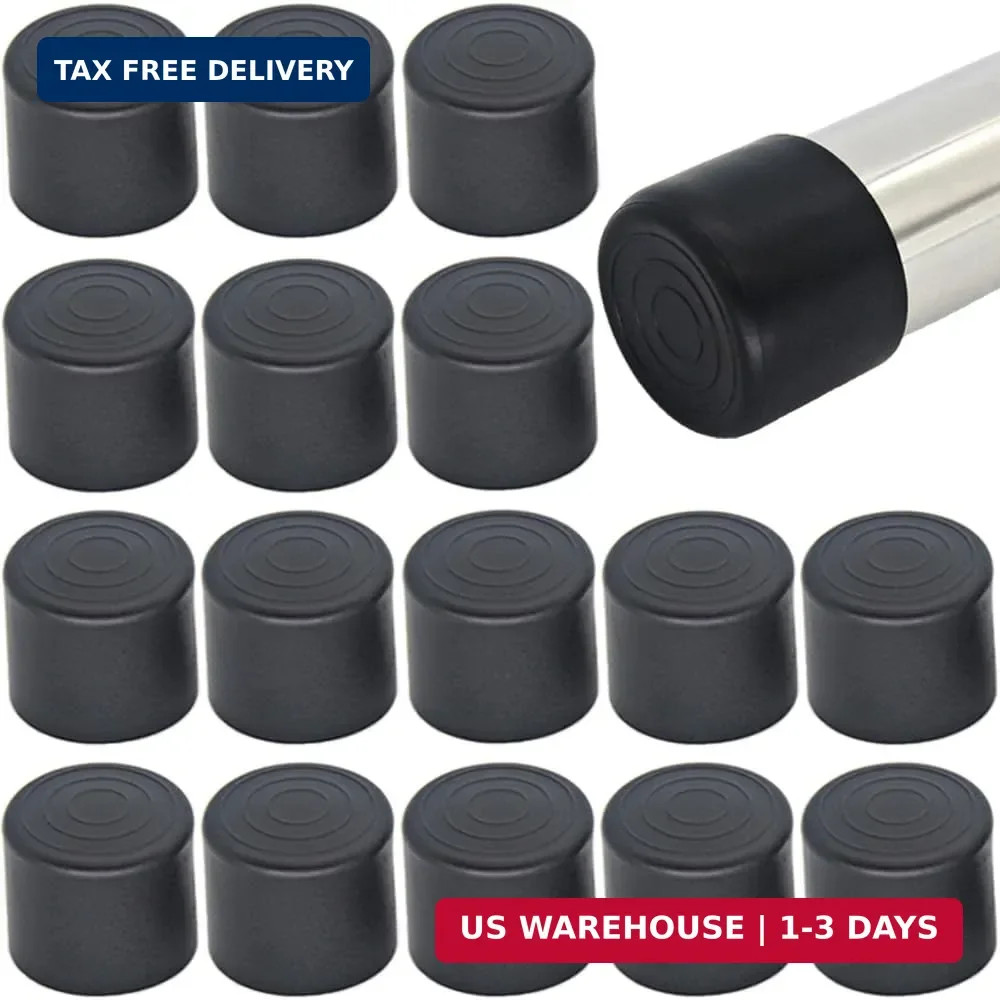 16Pcs 1 Inch (25mm) Round Rubber Chair Leg Tips Caps, Chair Table Leg Covers Flo