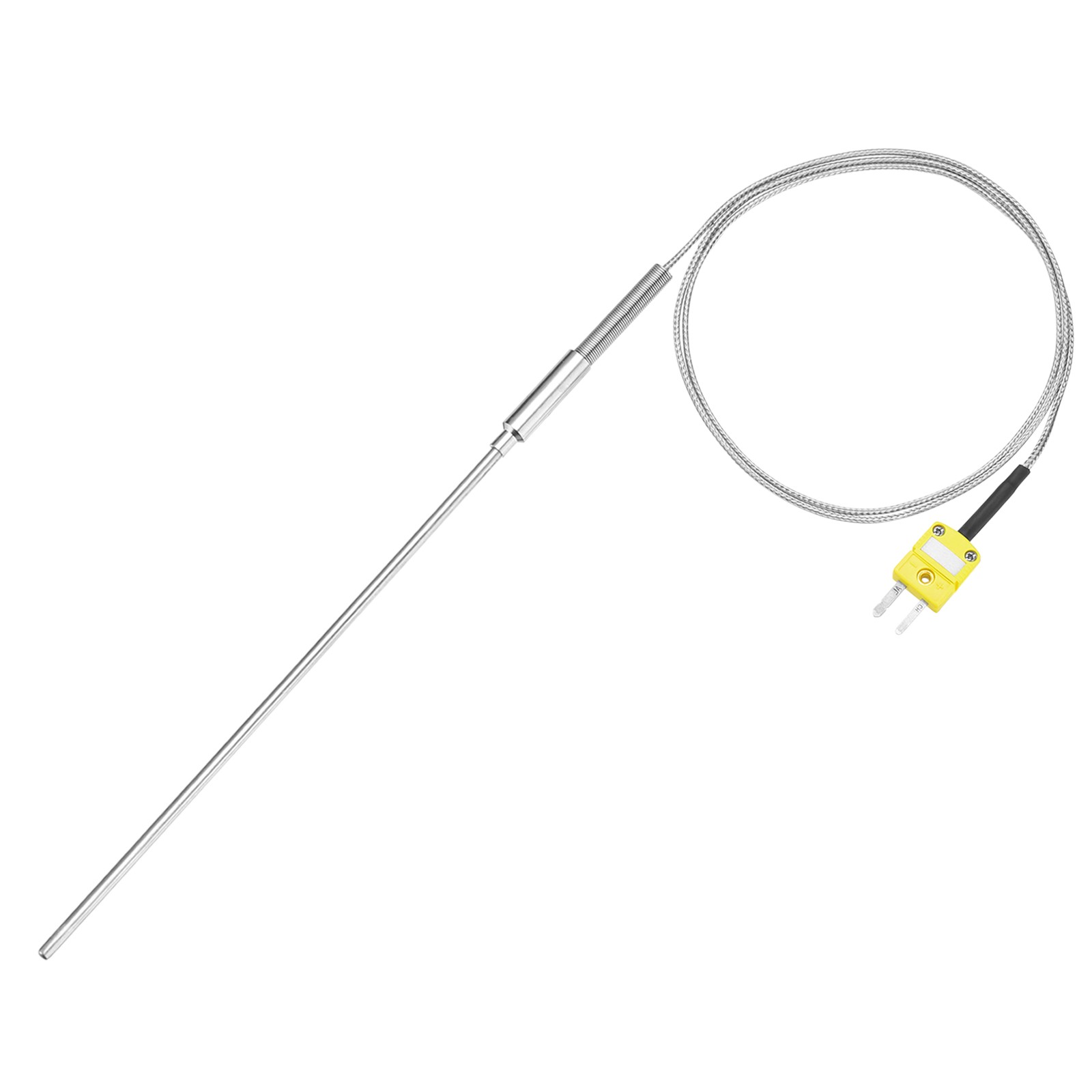 K Type Thermocouple with Plug,Temperature Sensor -40 to 1100°C 5x200mm 3.3ft
