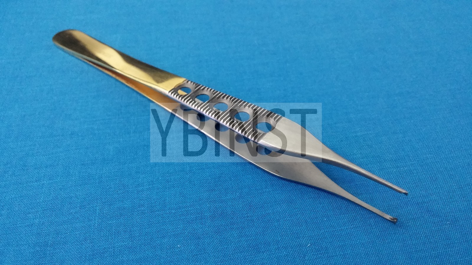3 PCS ADSON DRESSING +BROWN+TISSUE PLASTIC SURGERY FORCEPS 6" GOLD HANDLE