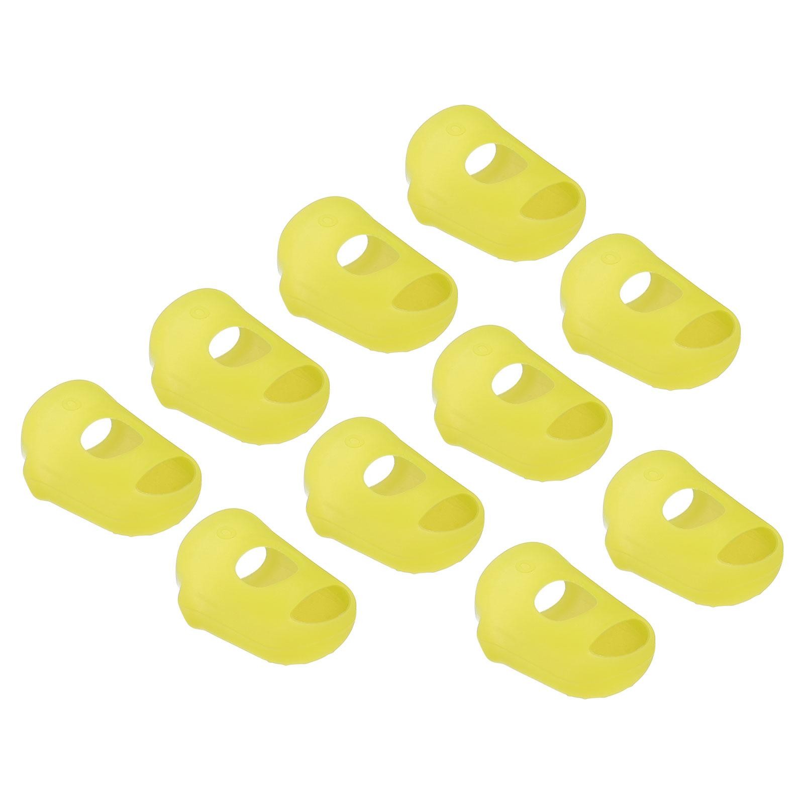 Finger Tips Anti Slip Fingertip, 10 Pack Silicone Finger Guard, Yellow