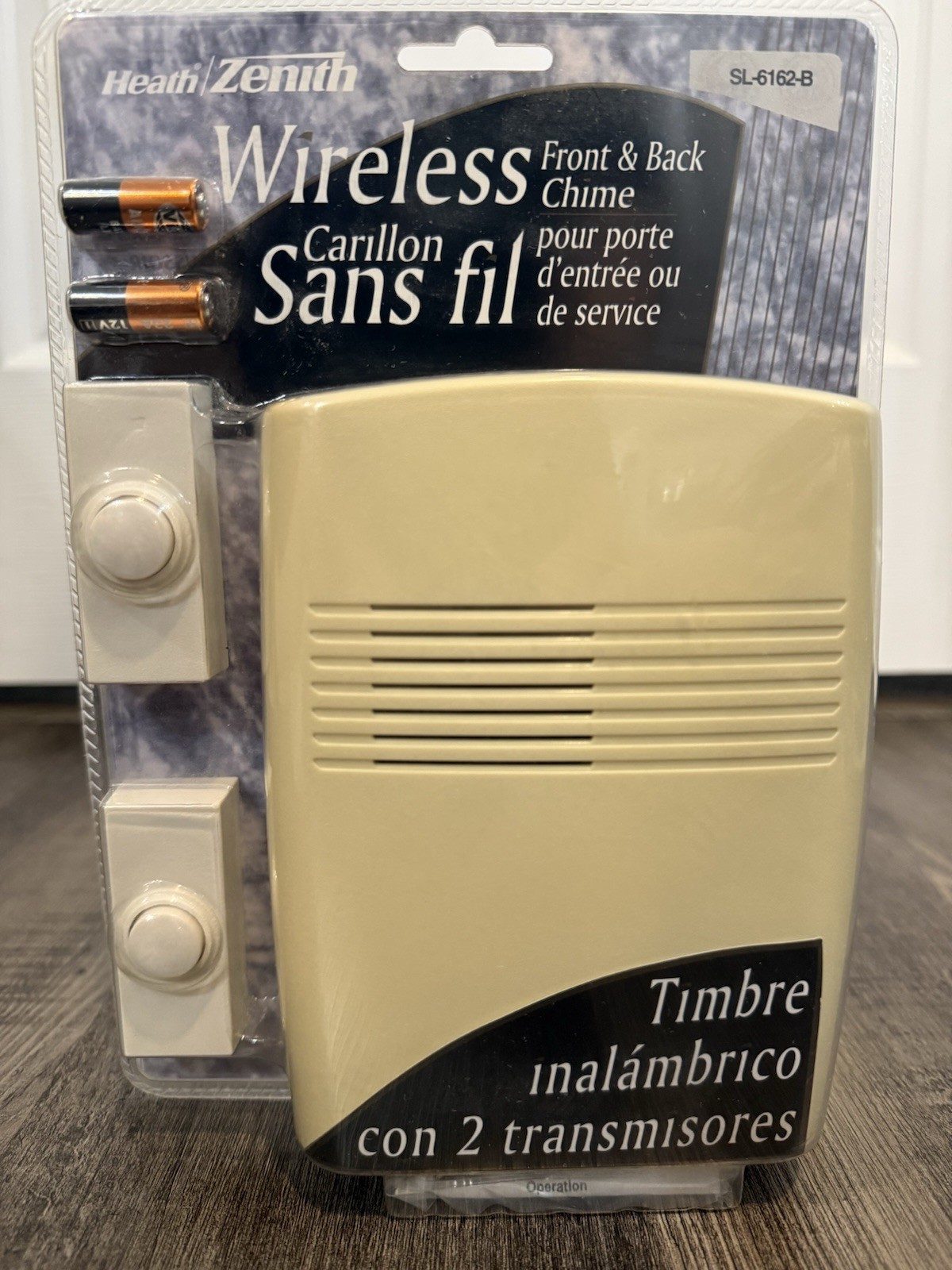 Heath Zenith Wireless Battery Operated Door Chime Kit SL6162-B NEW Nos
