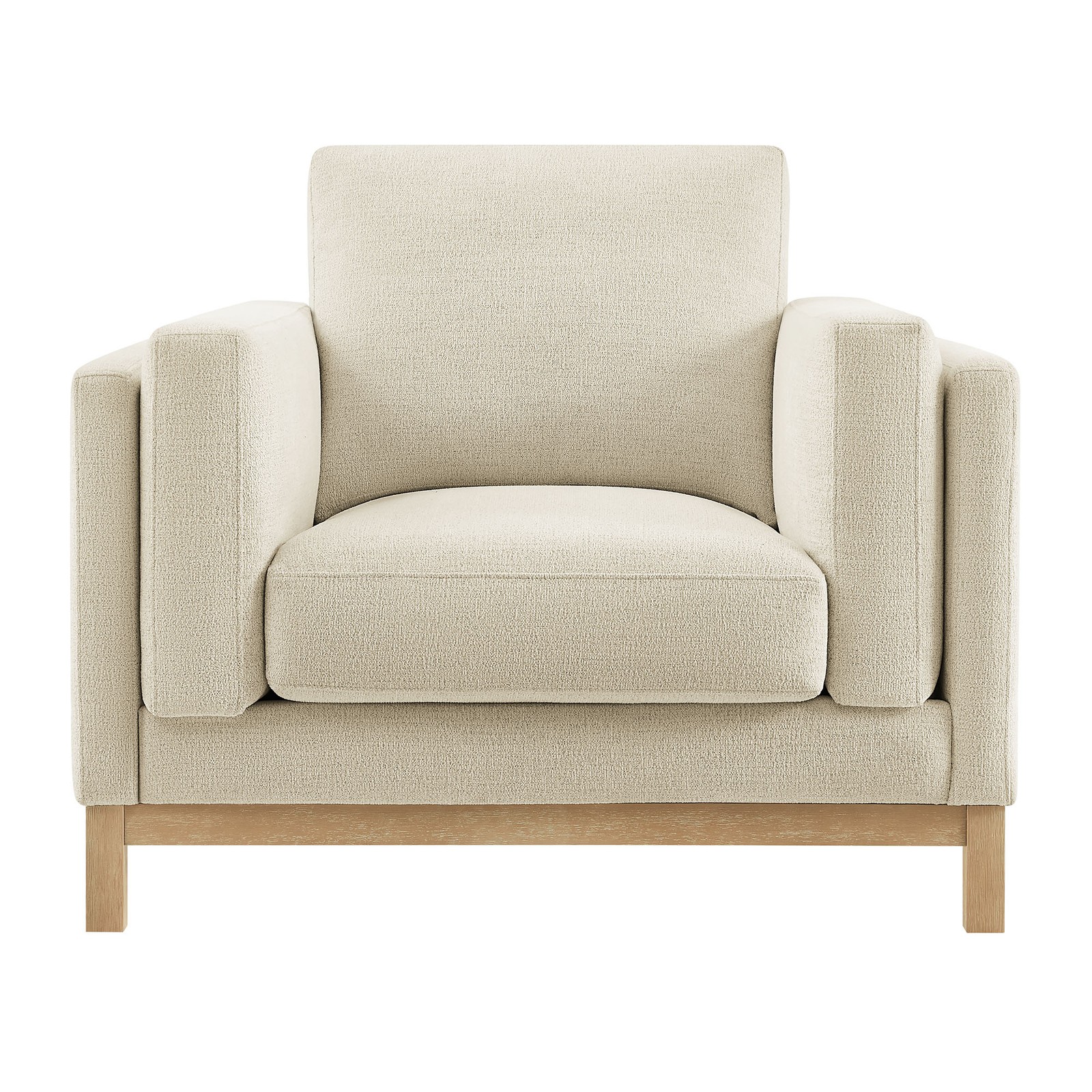 Roscoe Fabric Armchair in Ivory