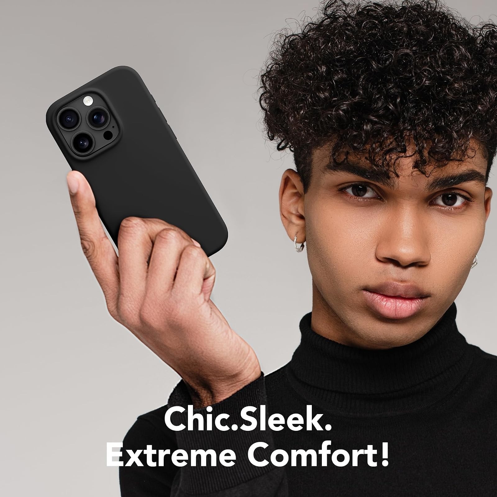 GONEZ iPhone 16 Pro Case with Screen Protector | Shockproof Silicone Cover