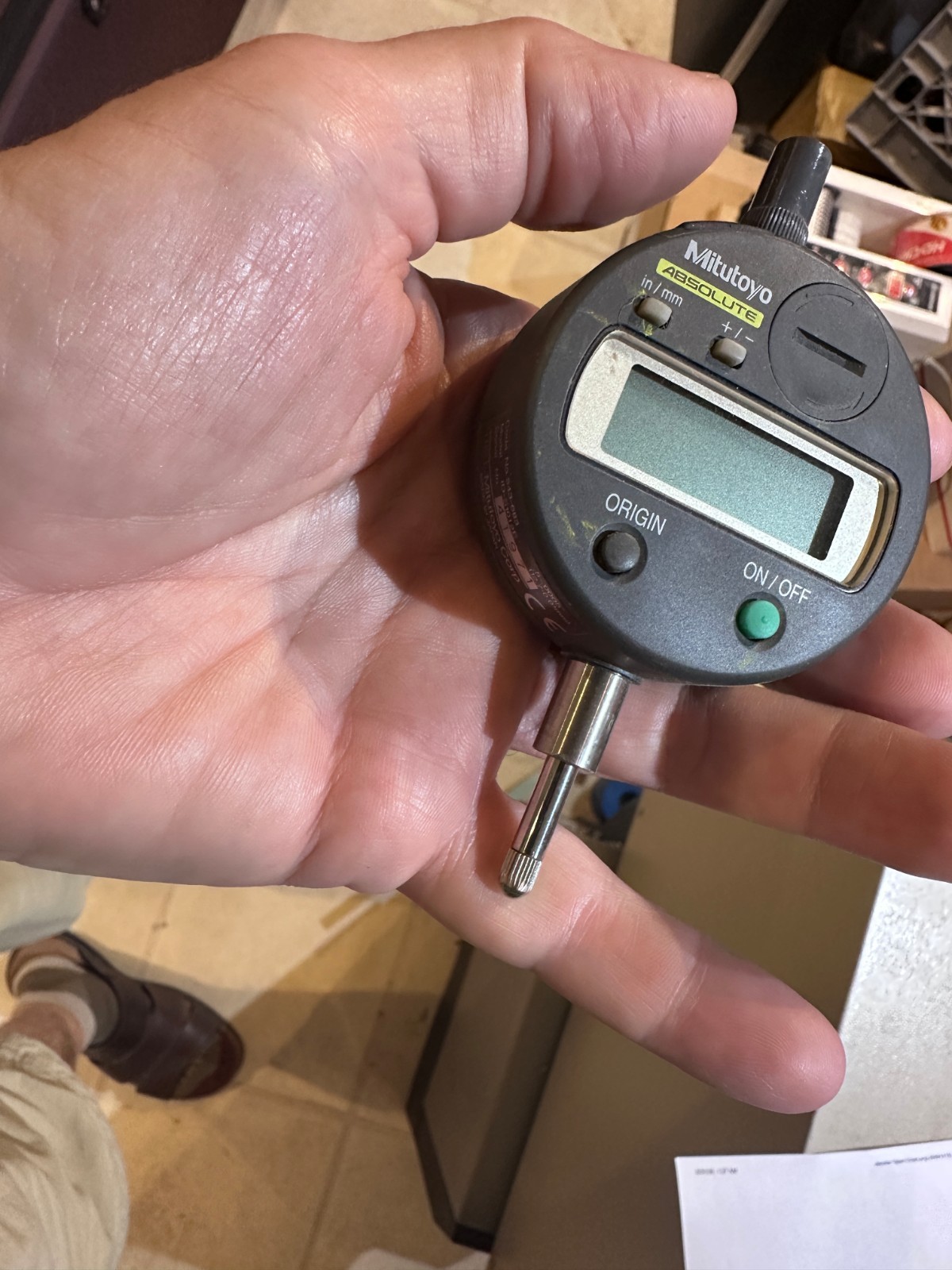 Mitutoyo Absolute Digital Indicator 543-683 Model ID-S1012E - Rounded Anvil