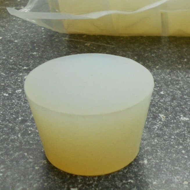 LOT OF 35 1.30”W x 1.57”W x 1”H SILICONE LABORATORY STOPPERS