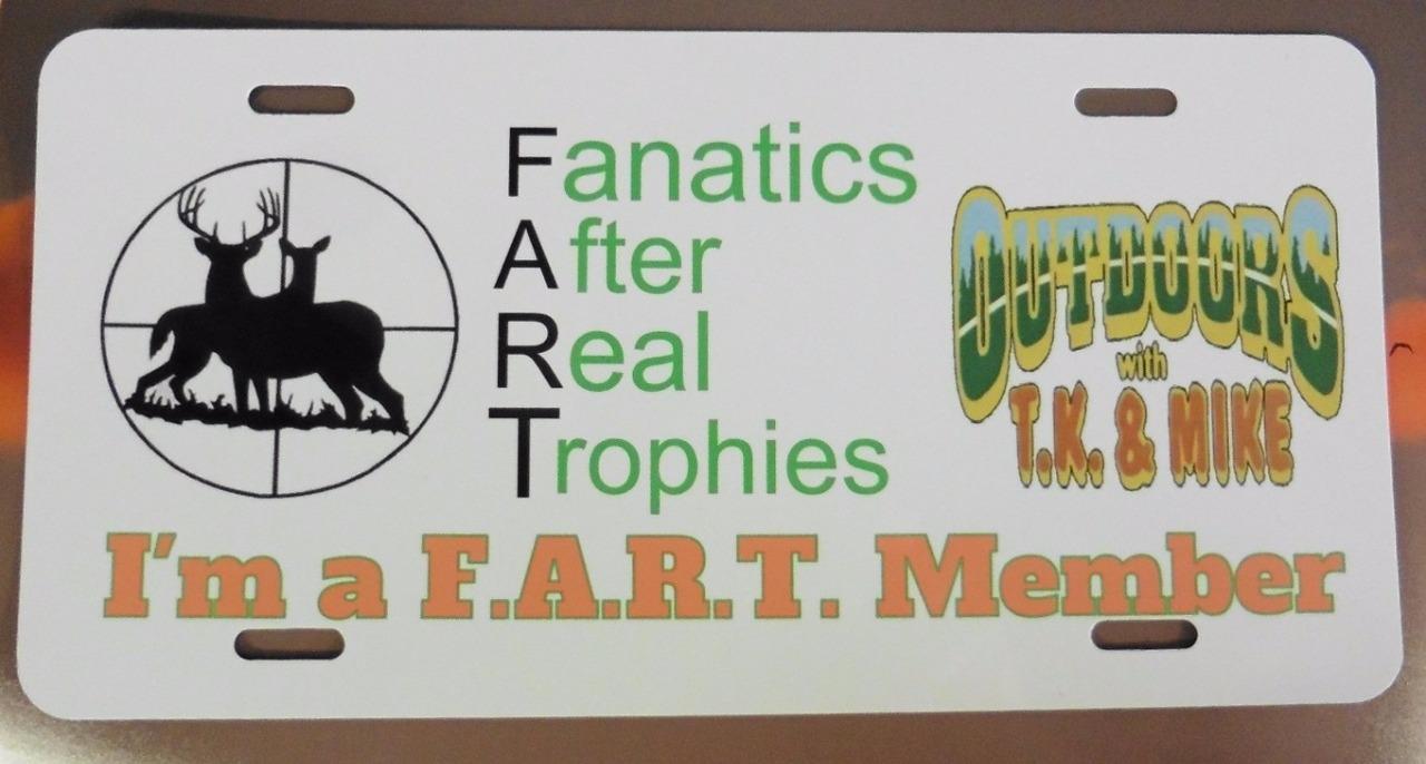 TK & Mike Full Color Metal License Plate,I'm A Fart Member, Hunter Gift, Car Tag