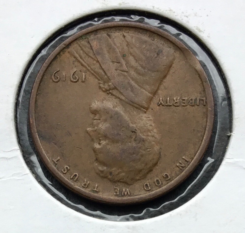1919 1c RB Lincoln wheat cent penny
