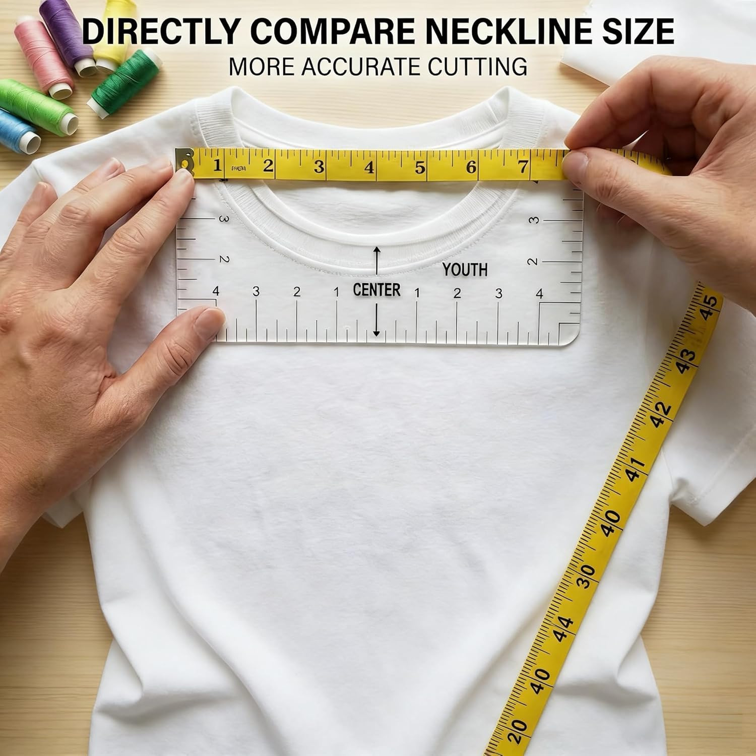 5-Piecet-Shirt Alignment Tool Set, PVC Placement Ruler Guide for Heat Transfer V