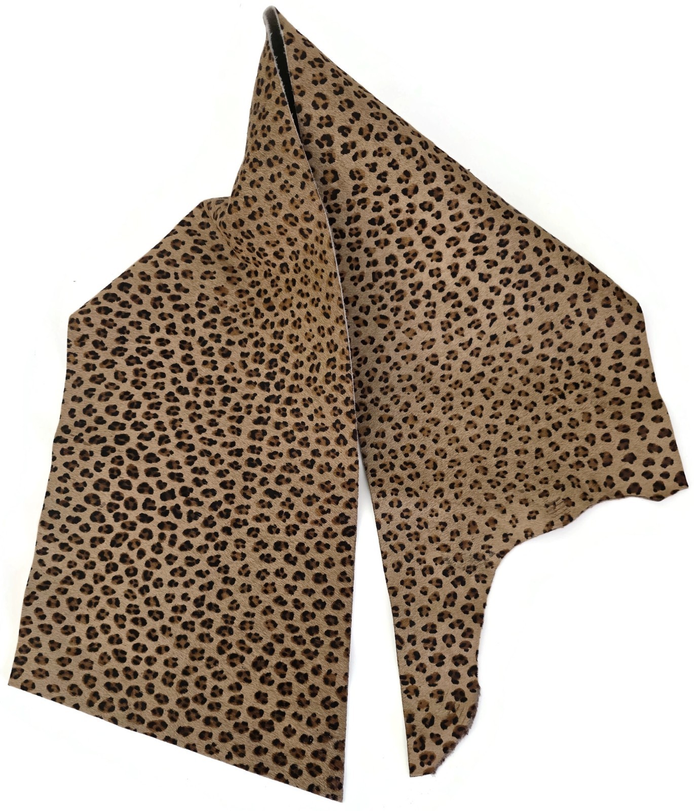 BEAUTIFUL LEOPARD PRINTED FUR HIDE FOR SMALL LEATHER GOODS WITH SMOOTH BACKING