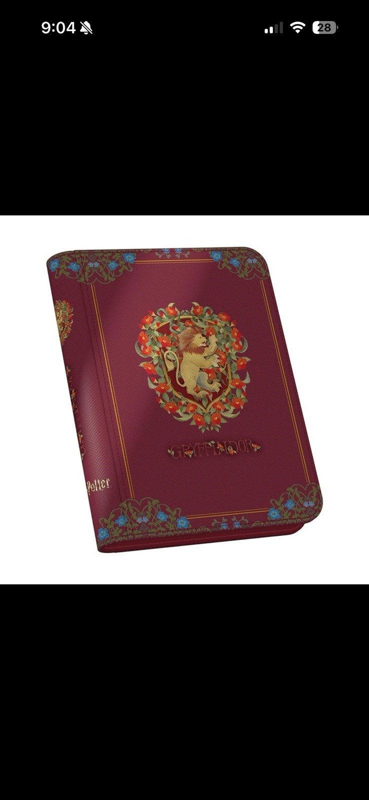 Ultimate Guard Harry Potter Gryffindor Card Binder 4 Pocket XenoSkin New 160 Ct