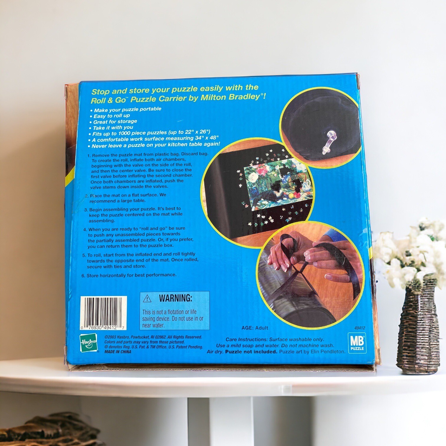 Roll & Go Puzzle Carrier Portable Work Surface for Puzzles Hasbro New Open Box