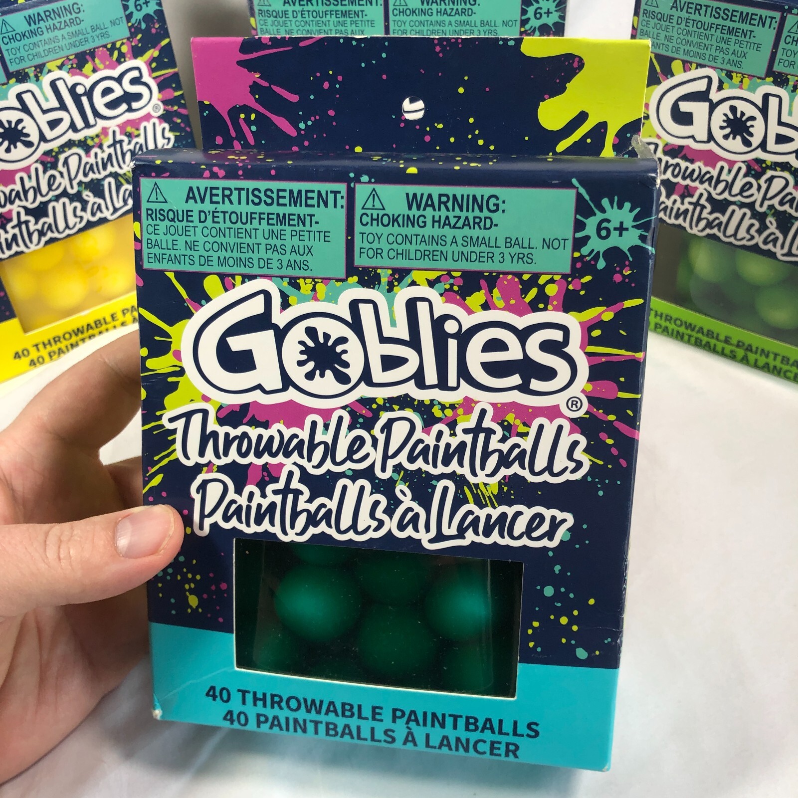 LOT of (4) Boxes Goblies Throwable Paintballs Total Blue Green Orange Yellow NEW