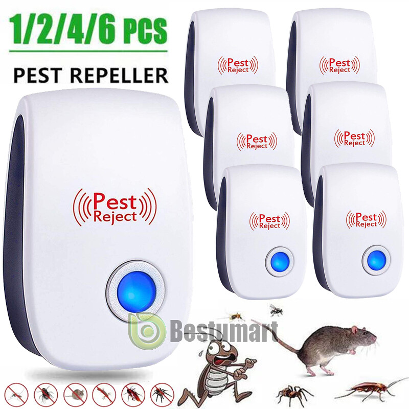 1-6 Repelente De Plagas Mosquitos Ultrasonico Para Moscas Insecto Electrico Casa