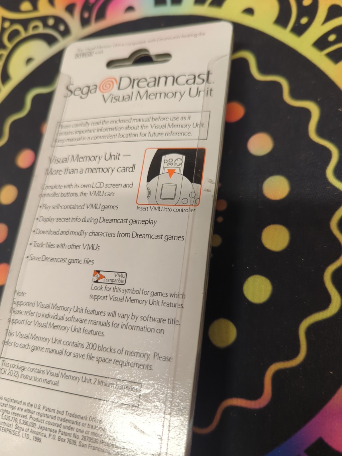 Sega Dreamcast Visual Memory Unit, CIB, mk 50120, Shelf-worn
