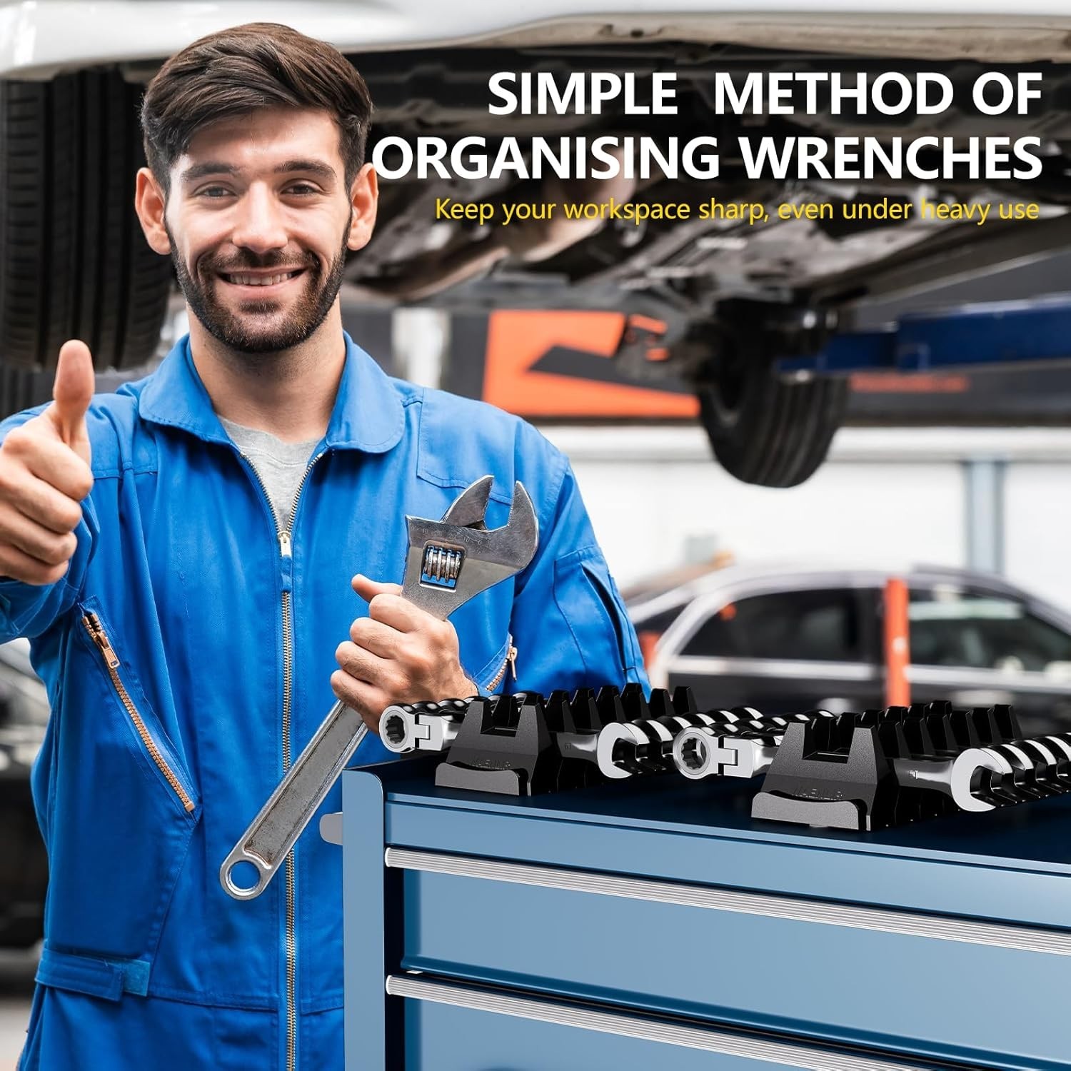 12PCS Magnetic Wrench Organizer Set - Customizable & Efficient Tool Storage