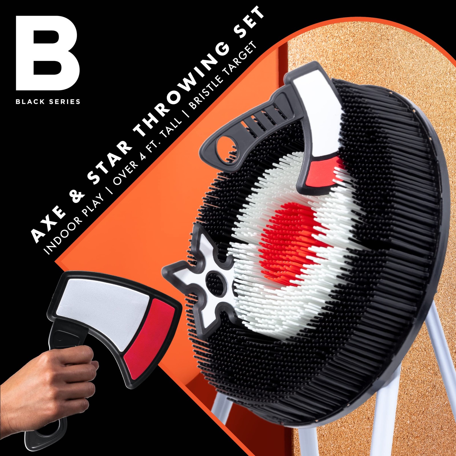 Black Series Axe Throwing Target Set Includes 3 Target Lightweight Plastic
