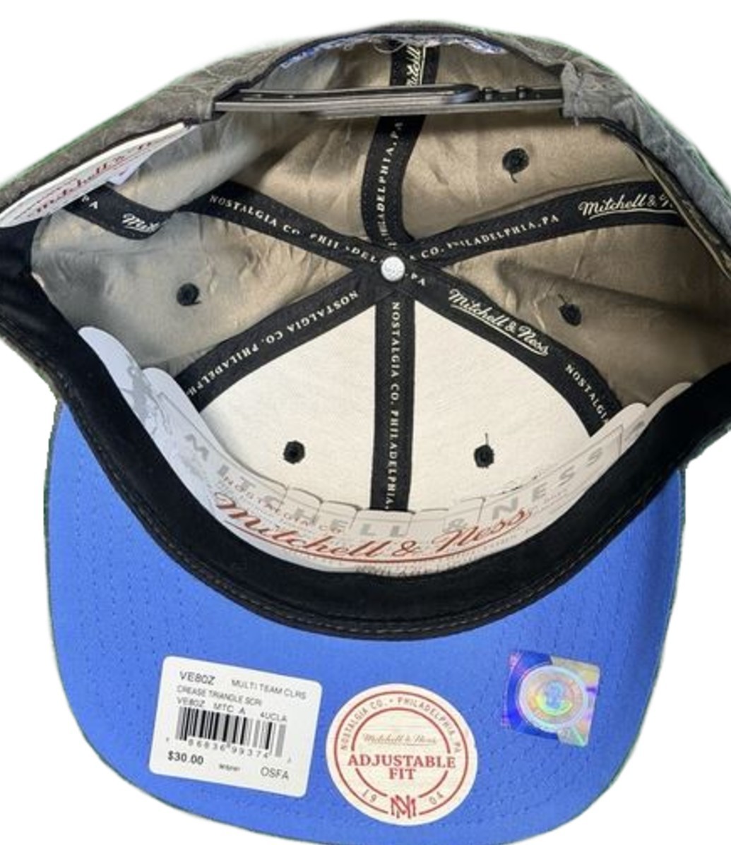 UCLA Bruins Crease Triangle Snapback Adjustable Hat Cap - Gray