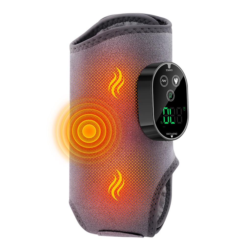 2x Red Light Therapy Ankle Massager Pain Relief 6Heating 3 Vibration Modes/Timer