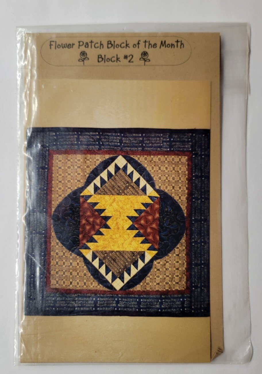 Joined at the Hip Flower Patch Block of the Month Block #2