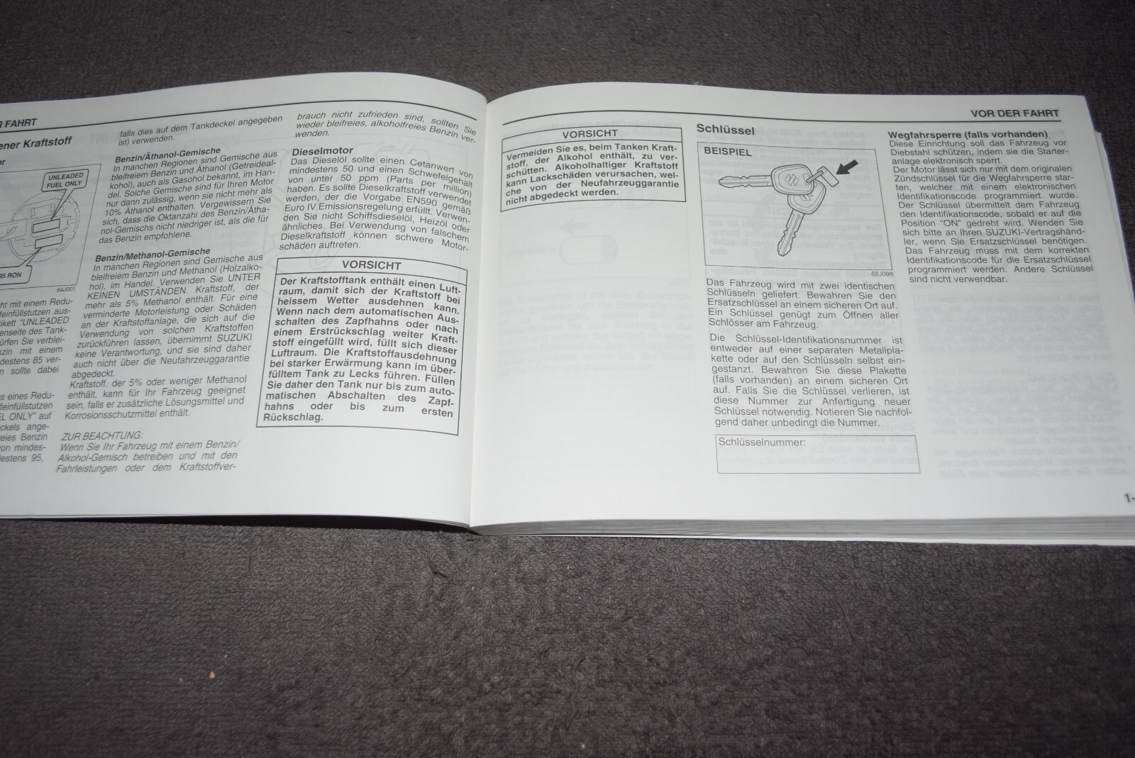 Operating Instructions Manual Suzuki Grand Vitara Type JT First Class