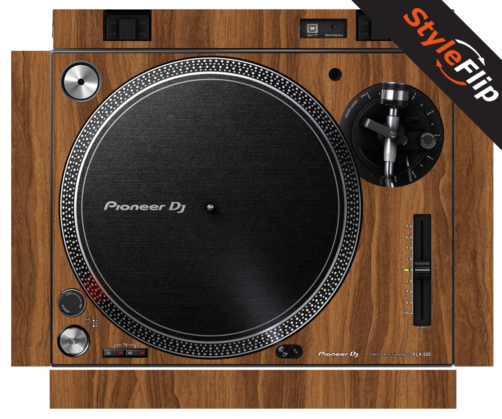 Pioneer PLX-500  | Wood 2 | Protective Decal | StyleFlip Skins