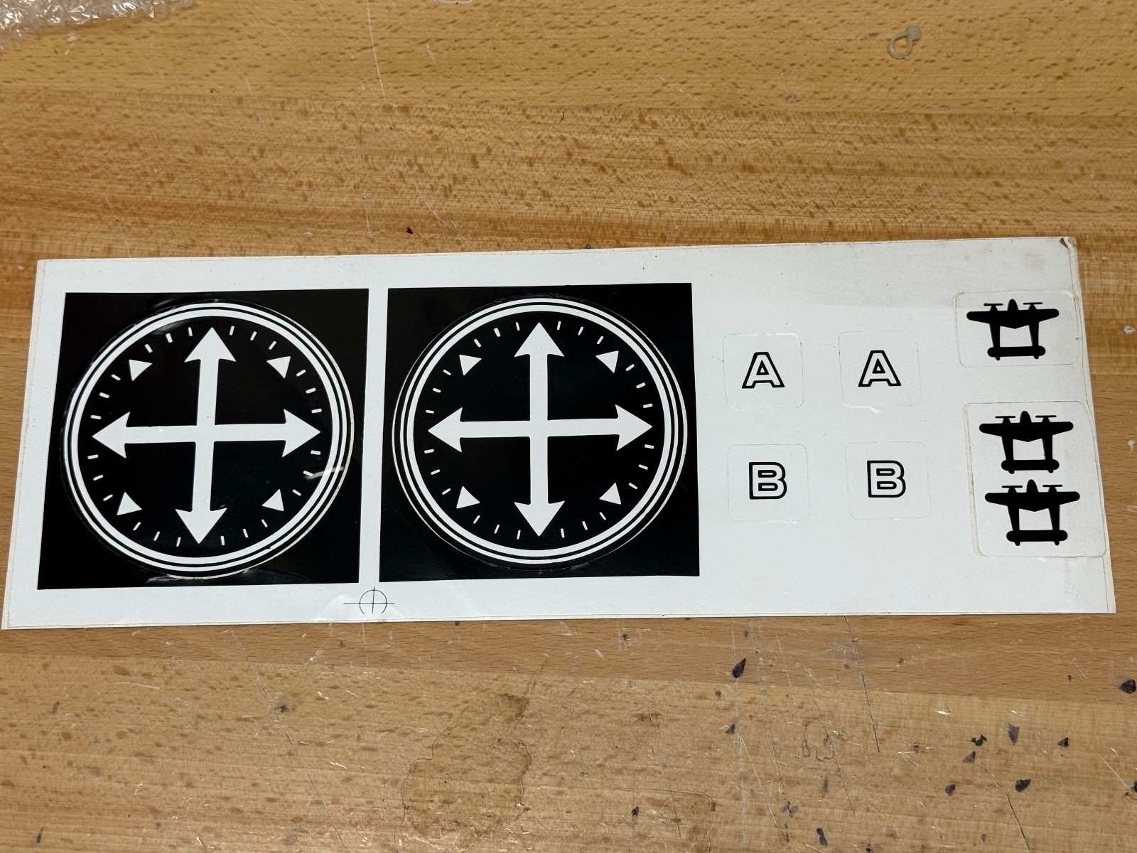 NOS Generic  WWII Plane themed Control Panel decals