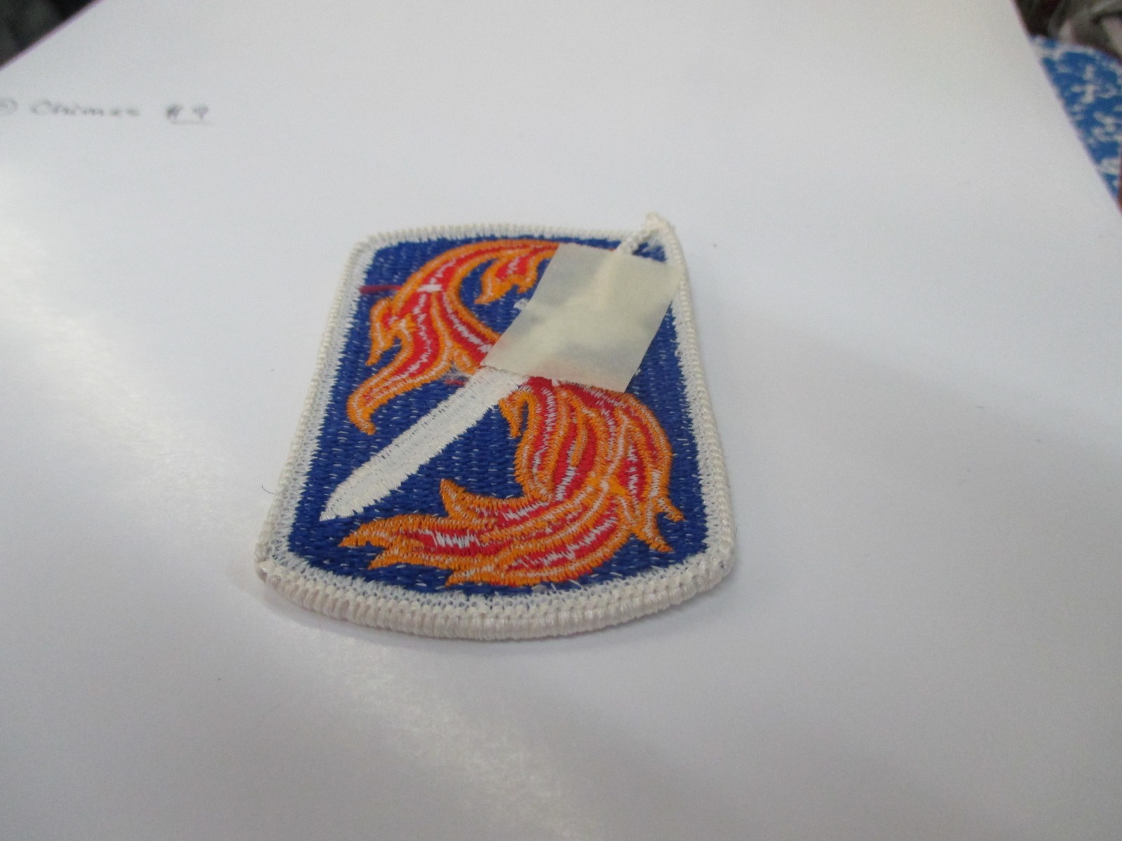 U.S. ARMY / 198TH INFANTRY BRIGADE PATCH (Sew-On) Merrowed Edge