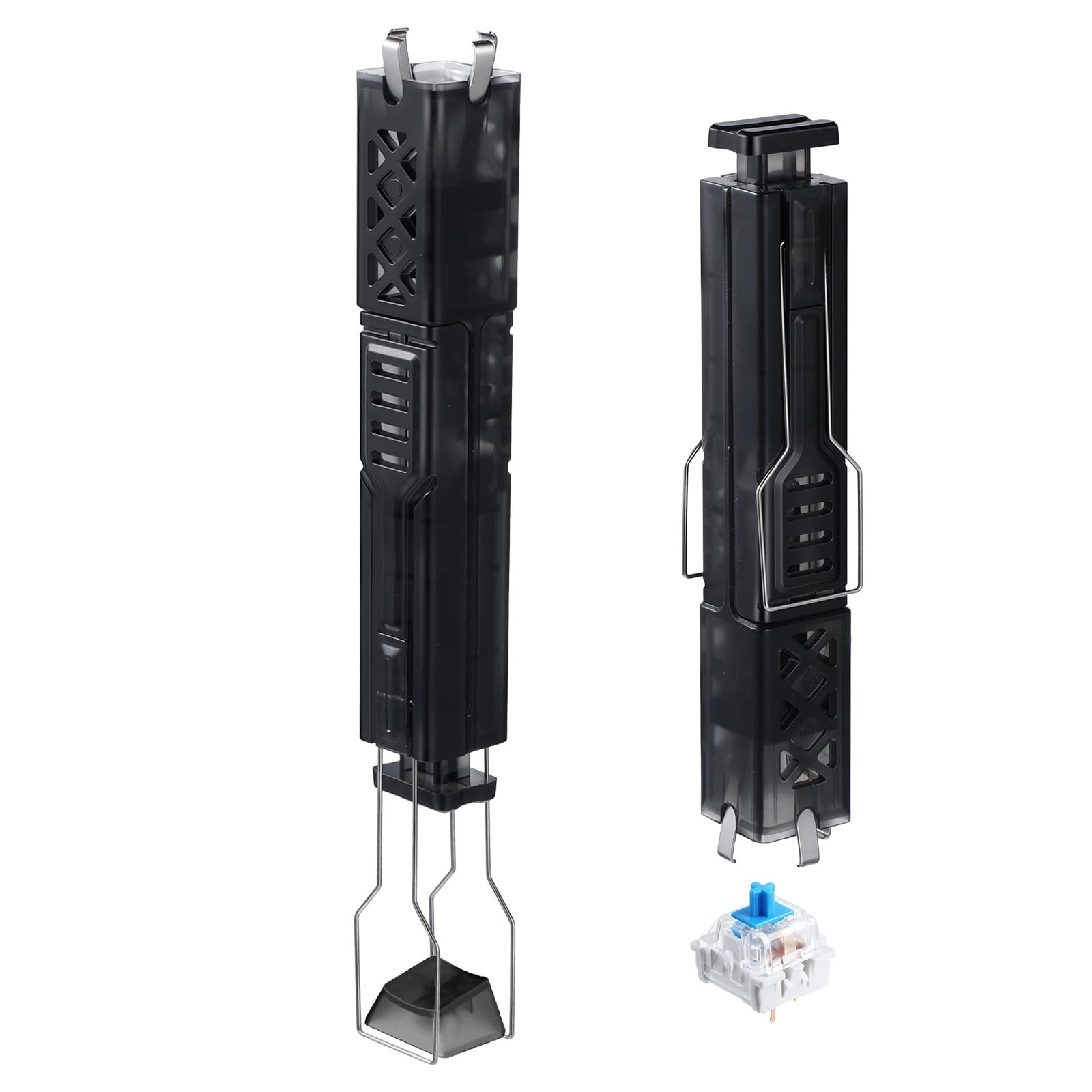 2in1 Switch Puller Keycap Puller, Translucent Stainless Steel Key Removal Too...