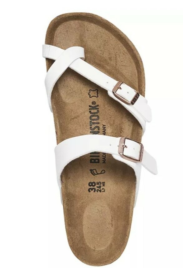 BIRKENSTOCK MAYARI SANDALS WOMEN WHITE BIRKO FLOR STRAPS 1014190 REGULAR WIDTH