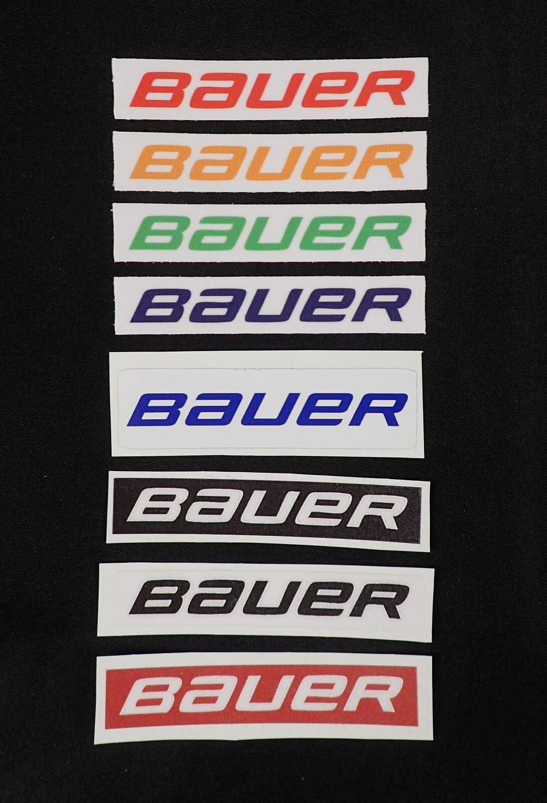 Bauer Pro Stock Decal Sticker for front logo of helmet Multiple Colors